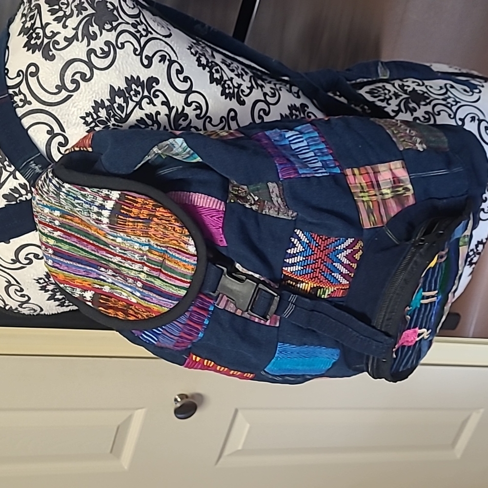 Denim Unity Patchwork Sling Backpack - image 2